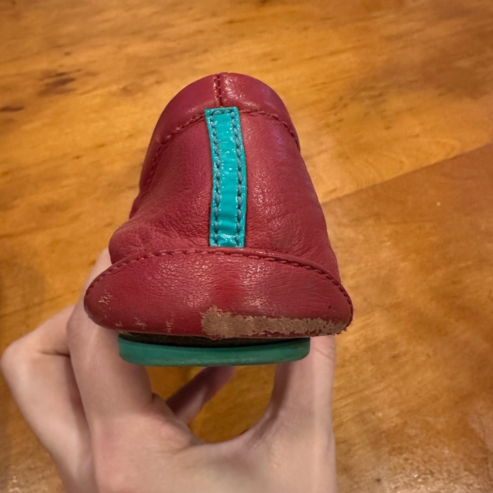 Tieks Red Leather Ballet Flats size 7 - Picture 6 of 8